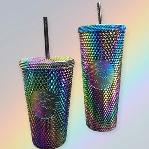 Two Starbucks Fall 2023 Oil Slick NWT Studded Venti and Grande Ltd Ed Tumblers